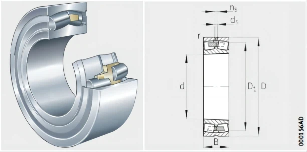 Available 248/900-B-K30-MB With Size 900x1090x190 mm Tapered Bore Spherical Roller Bearing