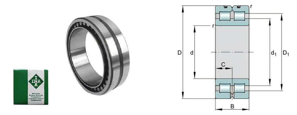 Available SL014972 Double Row Full Complement Cylindrical Roller Bearing